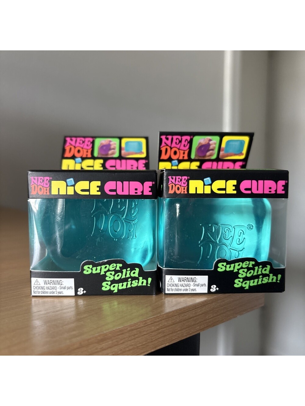 Schylling NeeDoh Nice Cube Super Solid Squish Sensory Fidget Toy - NEW Lot of 2